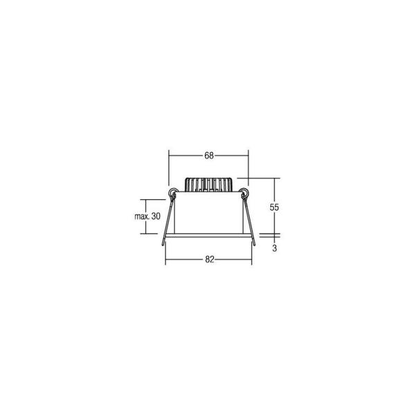 Brumberg LED-Einbaudownlight IP54, 6W, 540lm, 2700K, weiß (12266073)