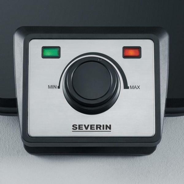 Severin WA 2106 Duo-Waffeleisen, 1200 W, Antihaftbeschichtung, schwarz