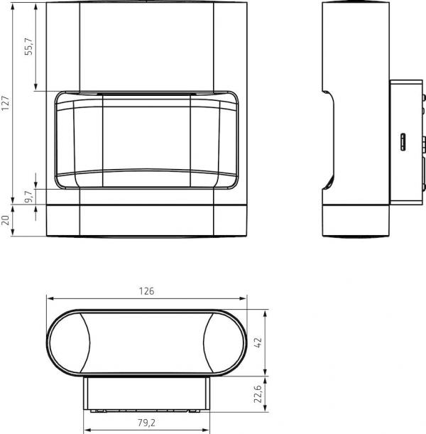 Theben theLeda D SUL AL LED-Leuchte, 760 lm, IP 55, Aluminium (1020702)