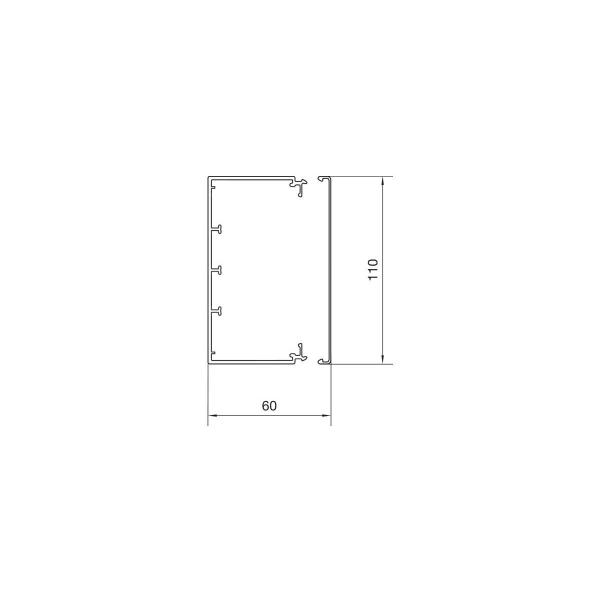 Hager LF6011009016 Leitungsführungskanal PVC, 60x110mm, Länge 2m, verkehrsweiß