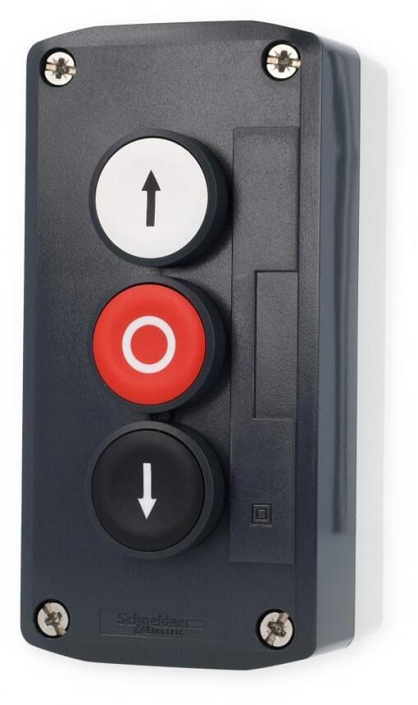 Schneider Electric XALD324 Komplettgehäuse, IP65, 3 Befehlsstellen