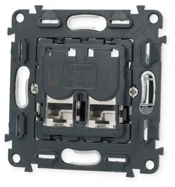 Legrand 753049 Datendose 2xRJ45 geschirmt Kategorie 6A STP Valena Life