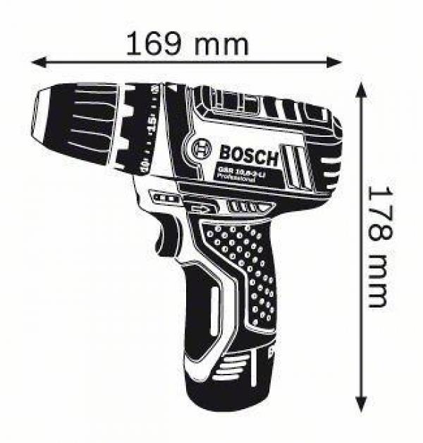 Bosch GSR 12V-15 Professional Akku-Bohrschrauber (060186810D), Sologerät mit L-Boxx