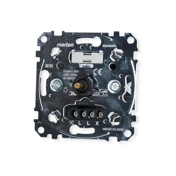 Merten Drehdimmer-Einsatz für induktive Last, 40-600 W/VA (MEG5133-0000)