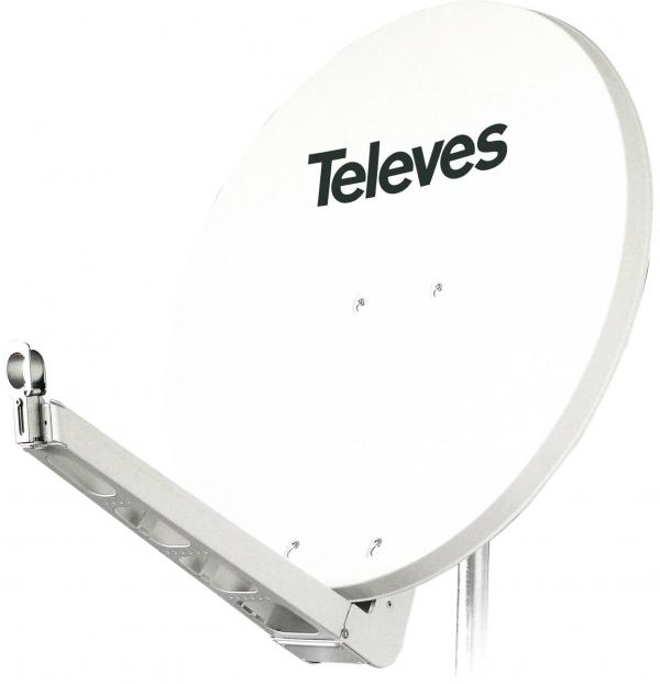 ARDEBO.de Televes S75QSD-W Aluminium Sat-Reflektor, weiß (790204)