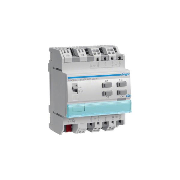 ARDEBO.de Hager TYA624C Rollladen-/Jalousieaktor 4-fach KNX, 230V