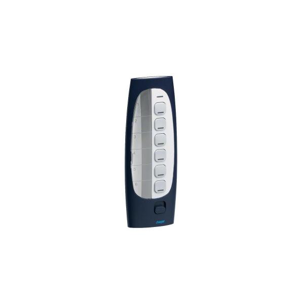 ARDEBO.de Hager TU418 Funkfernbedienung, KNX, 7 Tasten, 18 Kanäle, tebis