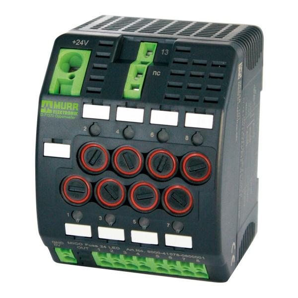 ARDEBO.de Murr 9000-41078-0600001 Mico fuse 24 LED Sicherungshalter, 5x20mm, 8-kanalig