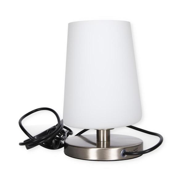 Paul Neuhaus LED-Tischleuchte, weiß-stahl, mit dezentem Lampenschirm, inkl. Touchdimmer, 3W, 235lm, G9 (4146-55)
