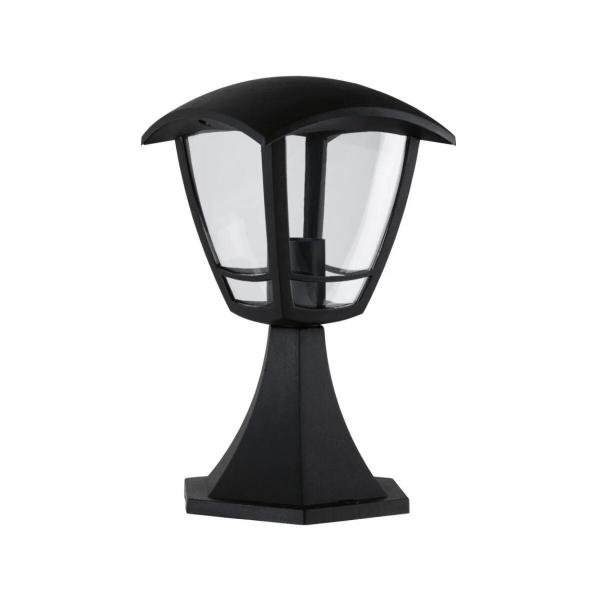 ARDEBO.de Paulmann Pollerleuchte Classic Curved IP44 280mm max. 12W 230V Klar/Schwarz E27, Kunststoff, schwarz (94393)