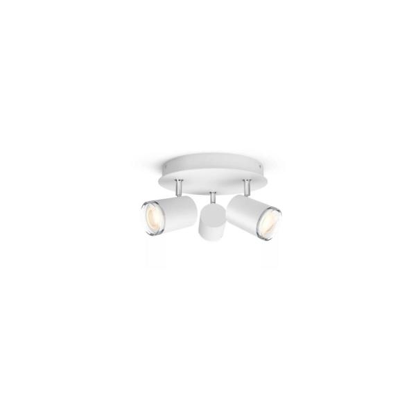 ARDEBO.de Philips Hue Adore 3-er Pack LED Deckenspot, Dimmschalter, GU10, 5W, 350lm, 4000K, weiß (929003056401)