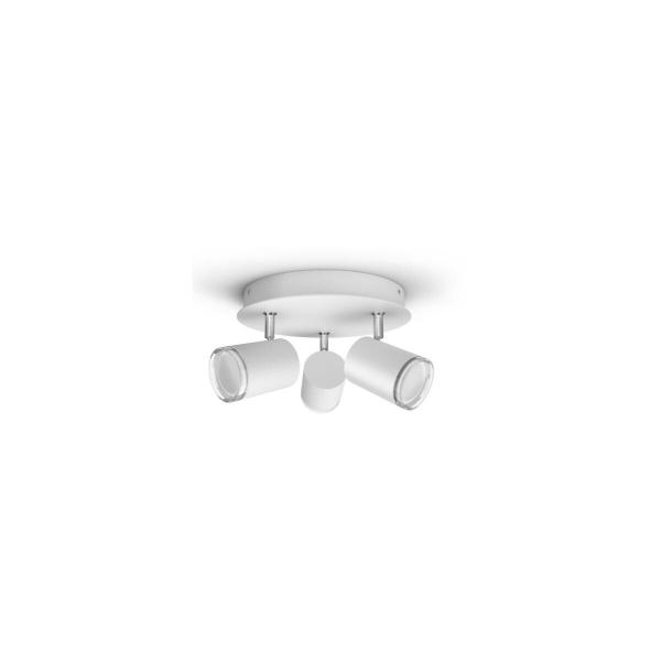 Philips Hue Adore 3-er Pack LED Deckenspot, Dimmschalter, GU10, 5W, 350lm, 4000K, weiß (929003056401)