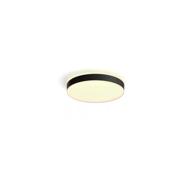 ARDEBO.de Philips Hue Enrave XL LED Deckenleuchte, Dimmschalter, 48W, 6100lm, 4000K, schwarz (915005997101)
