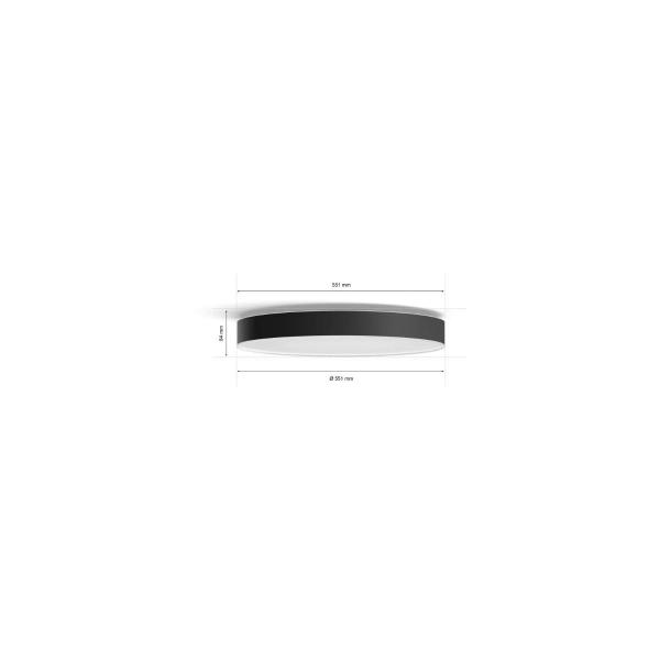 Philips Hue Enrave XL LED Deckenleuchte, Dimmschalter, 48W, 6100lm, 4000K, schwarz (915005997101)