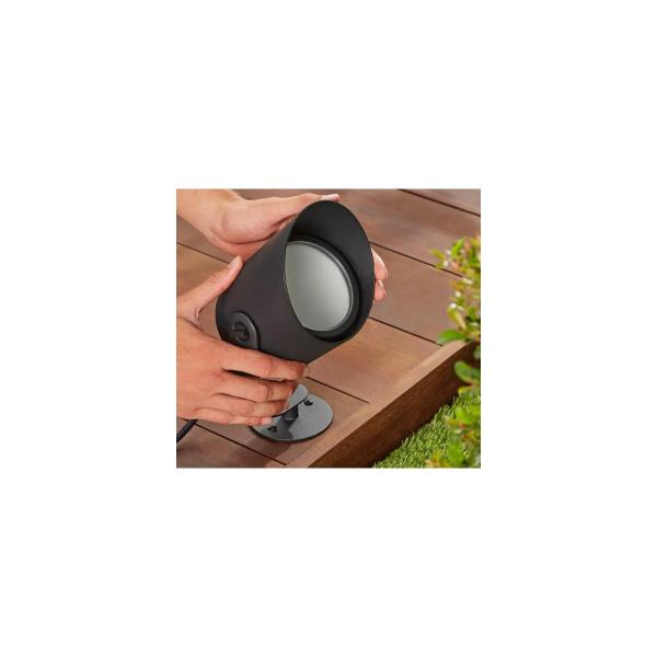 Philips Hue Lily XL Outdoor LED Spot Erweiterung, Außenstrahler, 15W, 1060lm, 4000K, schwarz (915005842601)