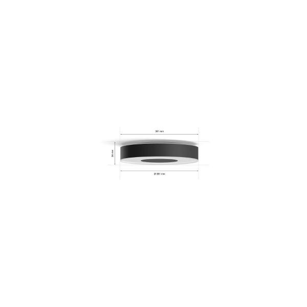 Philips Hue Infuse LED Deckenleuchte, M, 33,5W, 2350lm, 4000K, schwarz (915005997301)