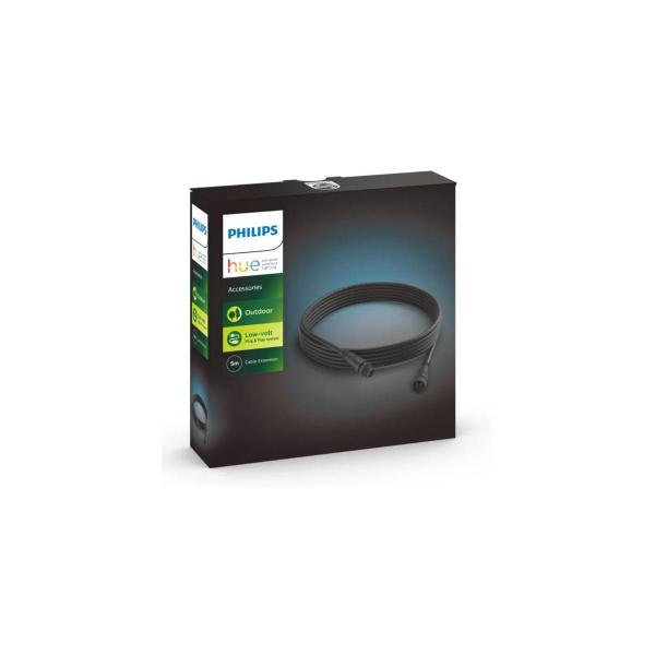 Philips Hue Outdoor Verlängerungskabel, schwarz (915005641701), 5m