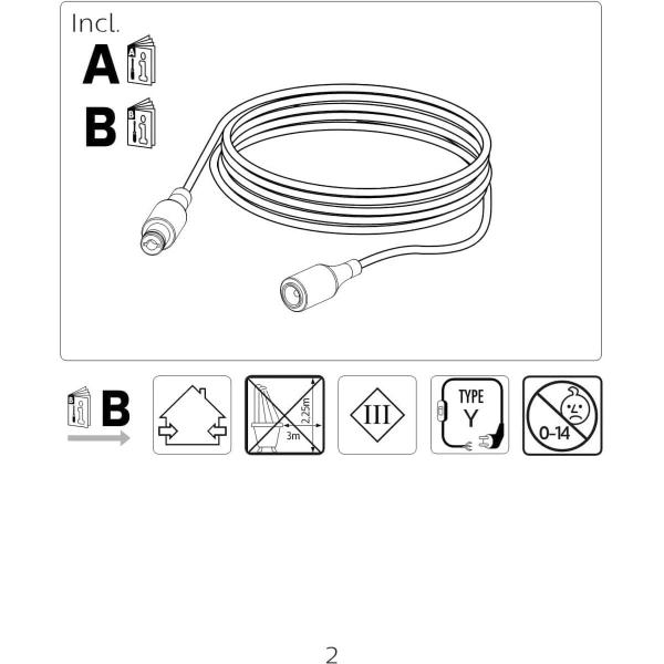 Philips Hue Play Verlängerungskabel, 5 Meter, schwarz (915005750101)