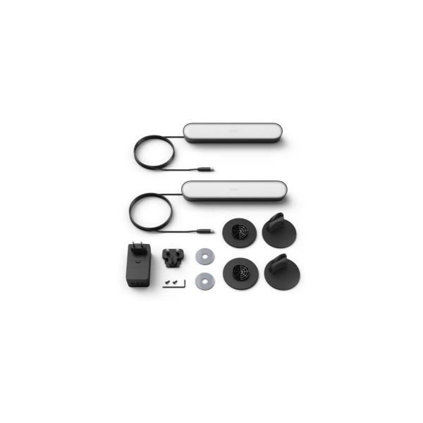 Philips Hue Play Lightbar, Basis-Set Doppelpack, 500lm, 4000K, 13,2W, schwarz (915005733901)