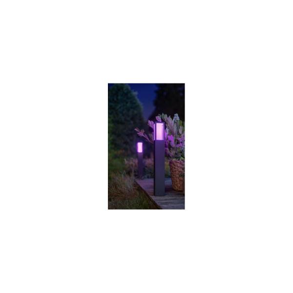 Philips Hue White & Color Ambiance Impress Outdoor LED Wegeleuchte, 8W, 1180lm, 4000K, schwarz (915005731101)