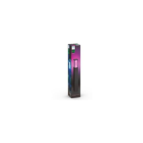 Philips Hue White & Color Ambiance Impress Outdoor LED Wegeleuchte, 8W, 1180lm, 4000K, schwarz (915005731101)