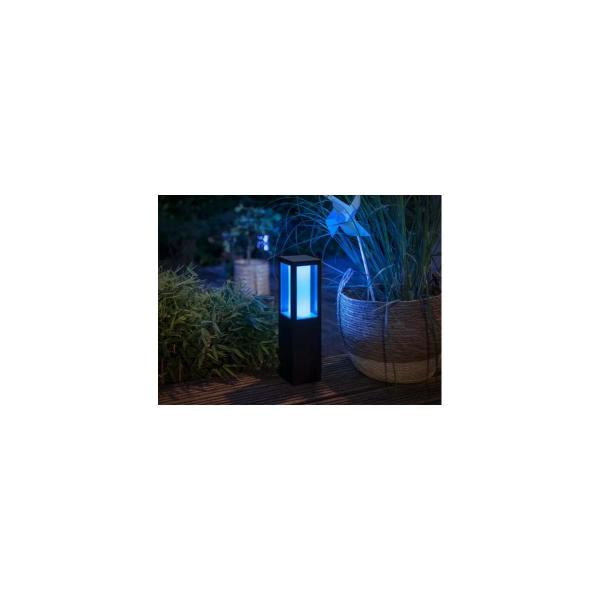 Philips Hue White & Color Ambiance Impress Outdoor LED Sockelleuchte, 8W, 1180lm, 4000K, schwarz (915005731301)