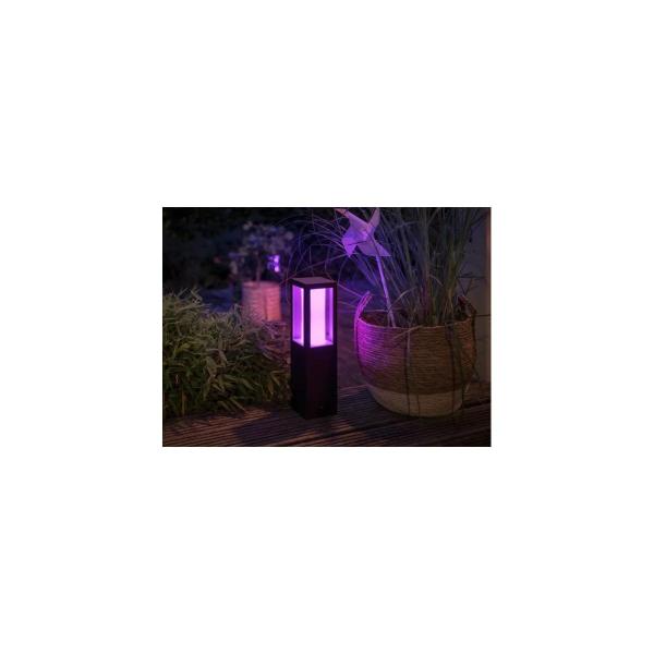 Philips Hue White & Color Ambiance Impress Outdoor LED Sockelleuchte, 8W, 1180lm, 4000K, schwarz (915005731301)