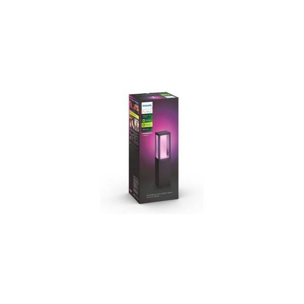 Philips Hue White & Color Ambiance Impress Outdoor LED Sockelleuchte, 8W, 1180lm, 4000K, schwarz (915005731301)
