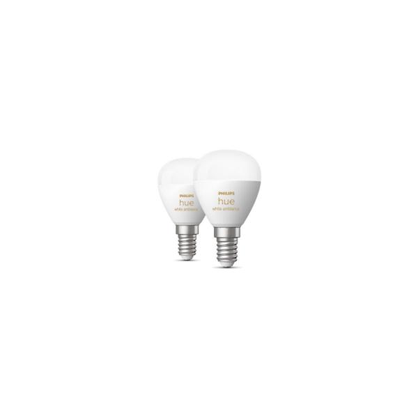 Philips Hue White Ambiance LED Lampe, Tropfenform, 5,1W, E14, 470lm (929003573702)