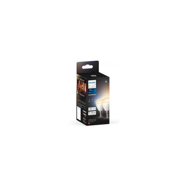 Philips Hue White Ambiance LED Lampe, Tropfenform, 5,1W, E14, 470lm (929003573702)