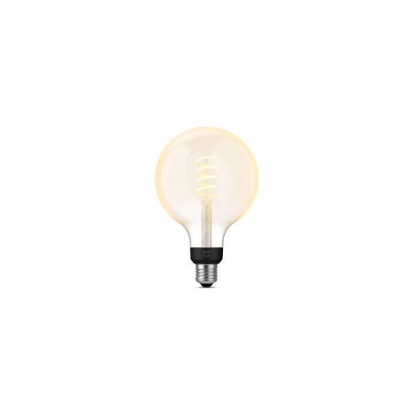 ARDEBO.de Philips Hue White Ambiance LED Lampe, Filament Giant Globe G125, E27, 7W, 550lm, 4000K (929002478101)
