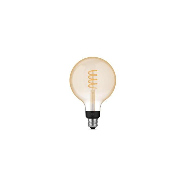 Philips Hue White Ambiance LED Lampe, Filament Giant Globe G125, E27, 7W, 550lm, 4000K (929002478101)