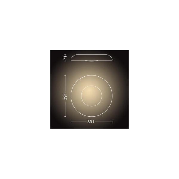 Philips Hue White Ambiance Still LED Deckenleuchte, Dimmschalter, 22,5W, 2500lm, 4000K, schwarz (929003055501)