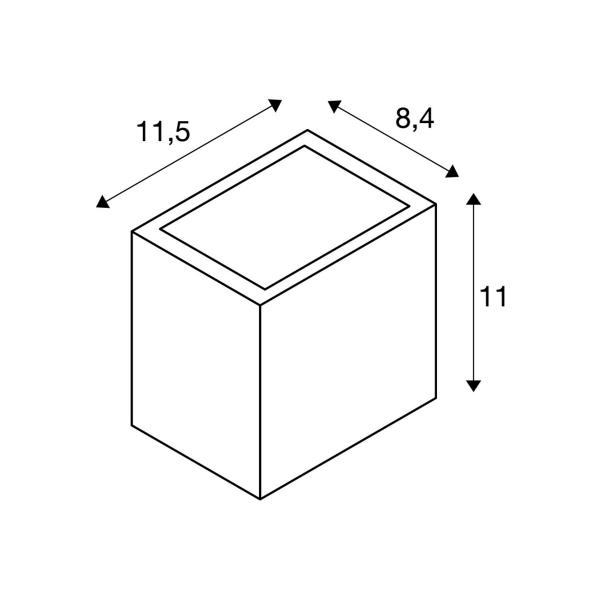 SLV SITRA CUBE LED Outdoor Wand- und Deckenaufbauleuchte, weiß, IP44, 3000K, 11W (1002033)