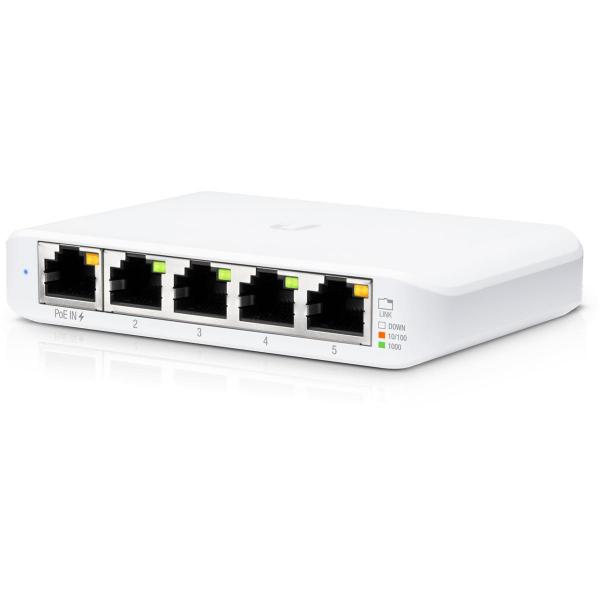 ARDEBO.de Ubiquiti UniFiSwitch Flex Mini Desktop Gigabit Smart Switch, 5x RJ-45, PoE PD (USW-FLEX-MINI)