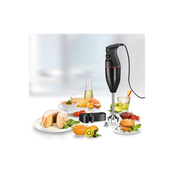 Unold 90129 ESGE-Zauberstab M 100 Design Schwarz Stabmixer, 120W, 2 Leistungsstufen, Aufsteckzentrierung, schwarz