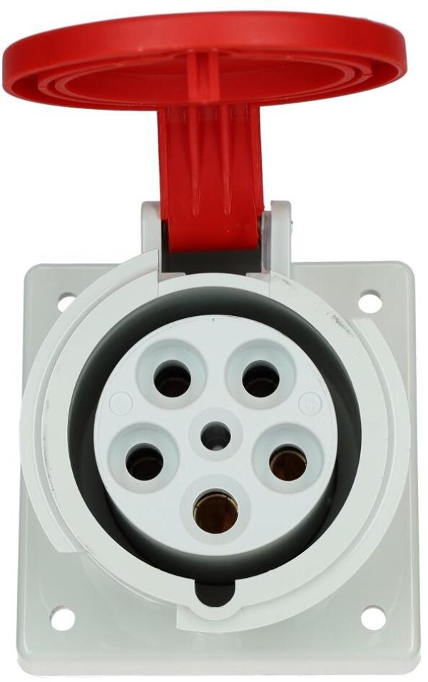 Walther 560 Anbaudose schräg, 63A, 5-Polig, 400V, 6h, IP44, Befestigungsmaß 85x77