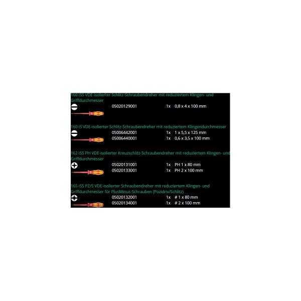 Wera 160 iSS/7 Schraubendrehersatz Kraftform Plus Serie 100, 7-teilig (05135961001)