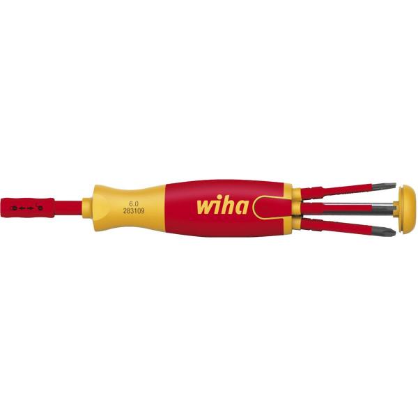 ARDEBO.de Wiha 2831-09020 Schraubendreher mit Bit Magazin LiftUp electric, VDE, 6 Bits (38610)