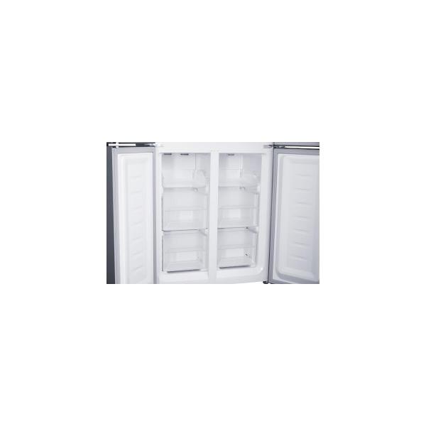 Wolkenstein WCD362NFDEIX Stand Kühl-Gefrierkombination Cross Door, 79 cm breit, 362 L, NoFrost, regelbares Thermostat, Schnellgefrieren, ECO Modus, Edelstahloptik