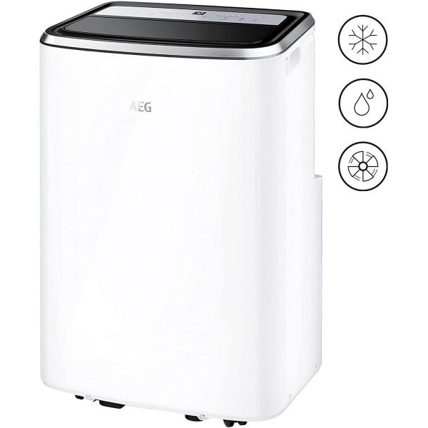 AEG AXP26U338CW Mobiles Klimagerät, EEK:A, 2,6kW, nachhaltiges Kältemittel, ChillFlex Pro, weiß