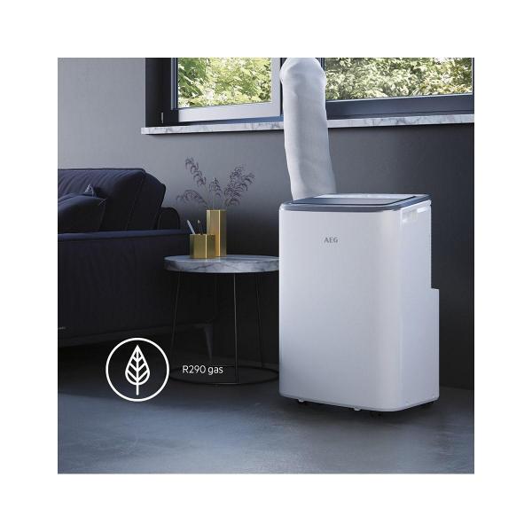 AEG AXP26U338CW Mobiles Klimagerät, EEK:A, 2,6kW, nachhaltiges Kältemittel, ChillFlex Pro, weiß
