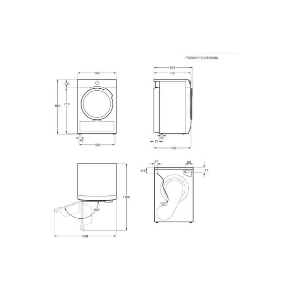 AEG TR7T60588 A++ 8kg Wärmepumpentrockner, 60 cm breit, SensiDry, ProSense, Reversierautomatik, Startzeitvorwahl, Restzeitanzeige, Kindersicherung, weiß