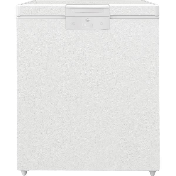 ARDEBO.de Beko HSM14550 Stand Gefrertruhe, 75,5 c breit, 148 L, LED Illumination, Türschloss, weiß