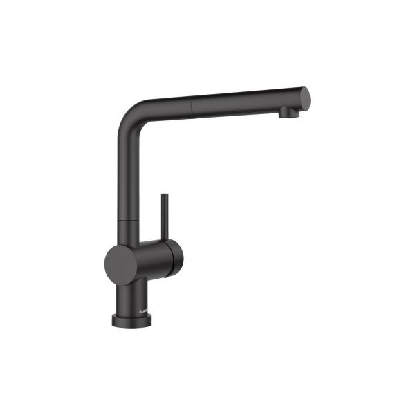 ARDEBO.de Blanco Linus-S-F Einhebelmischer, Vorfenstermontage, Hochdruck, schwarz matt (527523)