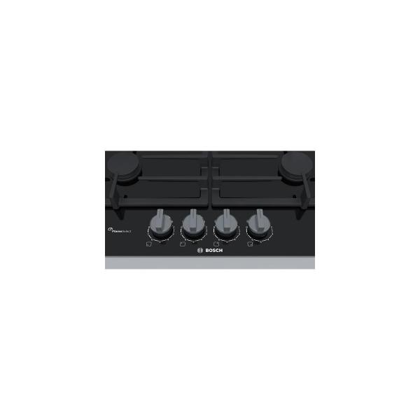 Bosch PRP6A6B70D Serie 8 Autarkes Gaskochfeld, 60 cm breit, Glaskeramik, FlameSelect, schwarz