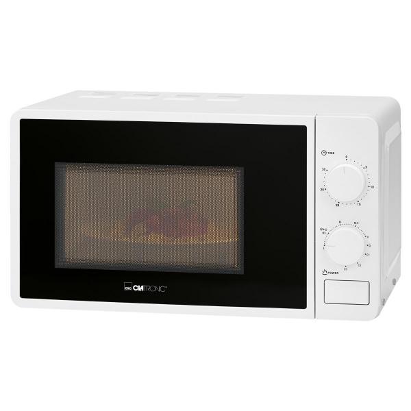 ARDEBO.de Clatronic MWG 792 Mikrowelle mit Grill, 800 Watt, 20 Liter Garraum, 30 Minuten-Timer, weiß