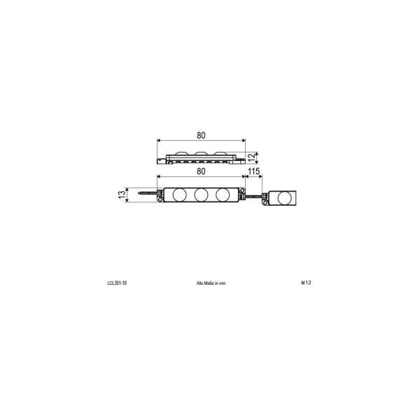 EVN POLPO LED-Modul, 1W, 95lm, 6500K, IP66, 12V/DC, 3LED, 10er-Kette, LED"s mit optischer Linse (LCL30110)