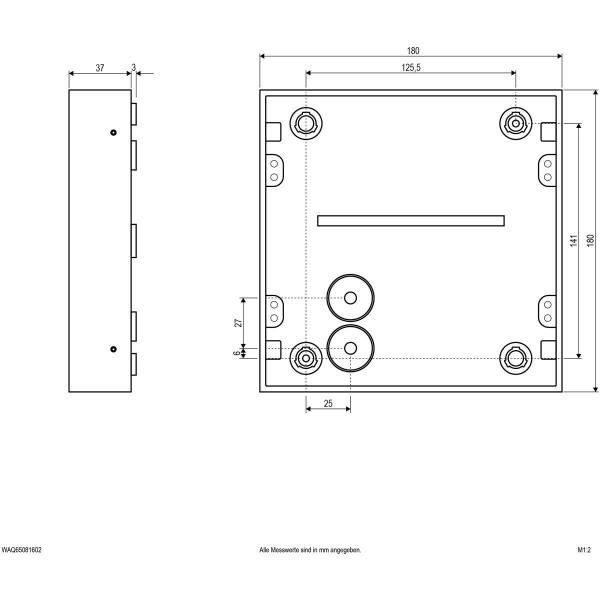 EVN Wandanbauleuchte, LED, downlight, 3000K, 8W, IP65, eckig, anthrazit (WAQ65081602)