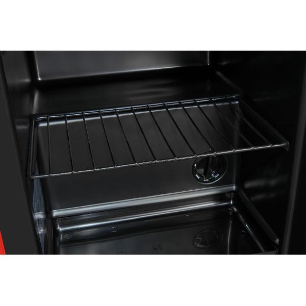 Exquisit GB40-150E Stand Mini Gefrierschrank, 47 cm breit, 31L, Temperatureinstellung, rot
